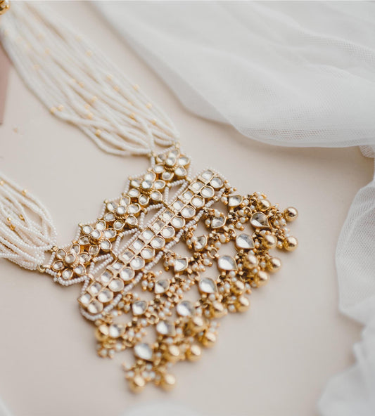 White Jaisalmeri Set
