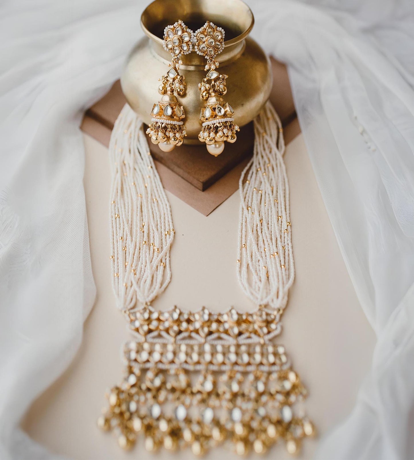 White Jaisalmeri Set