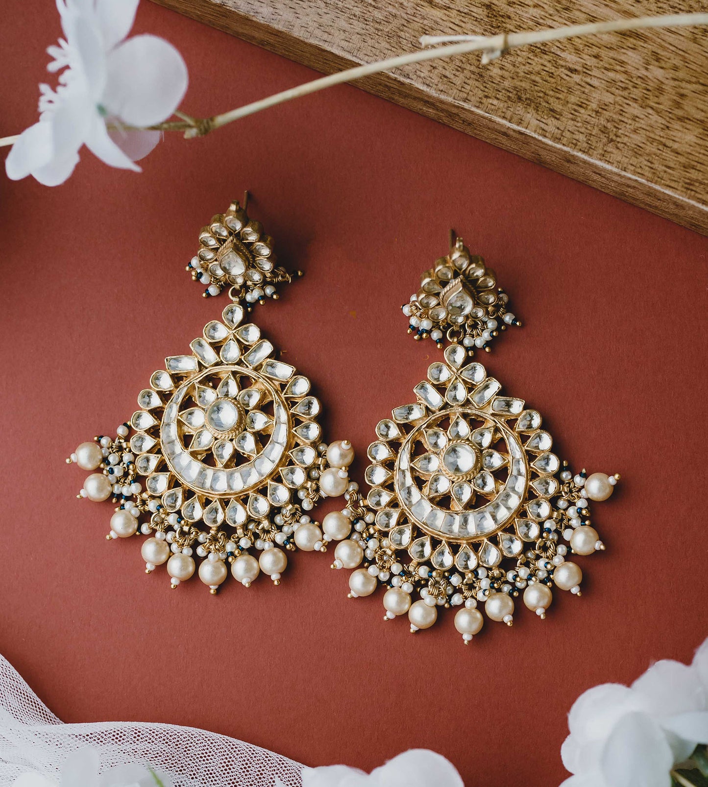 Sunflower Motif Chandbalis
