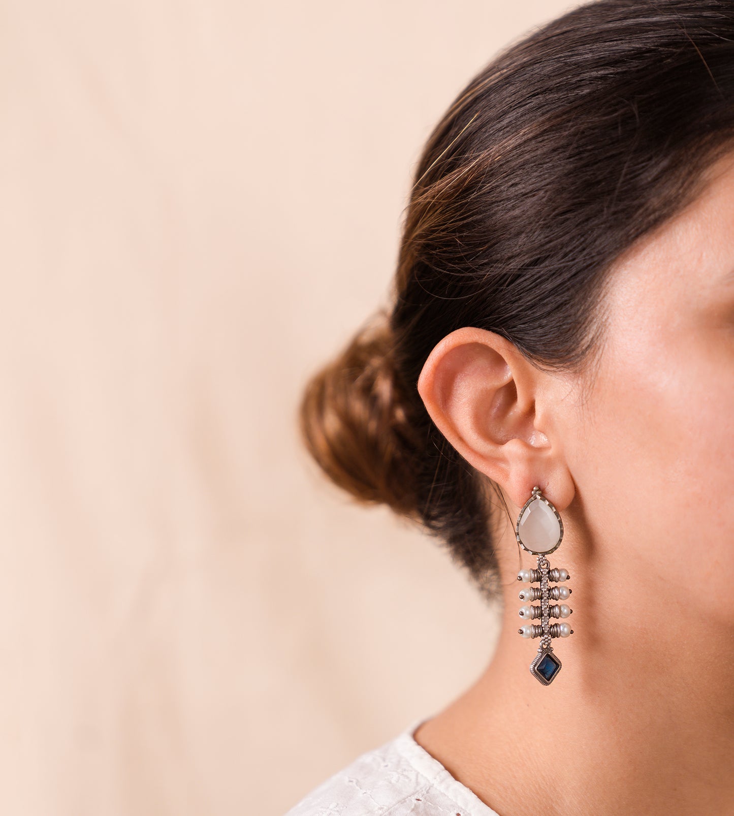White Pearl Earrings