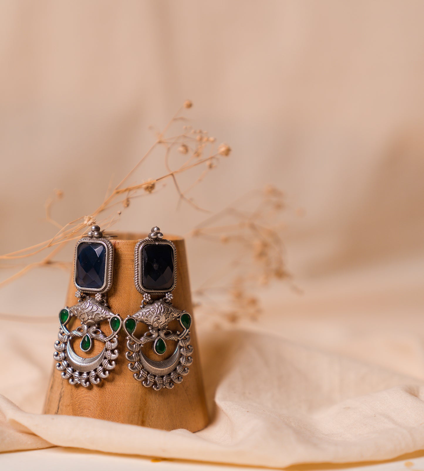 Purple Embossed Earrings