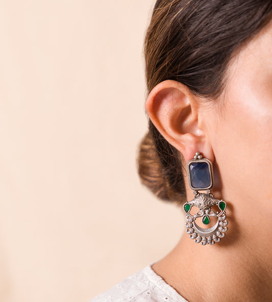 Purple Embossed Earrings