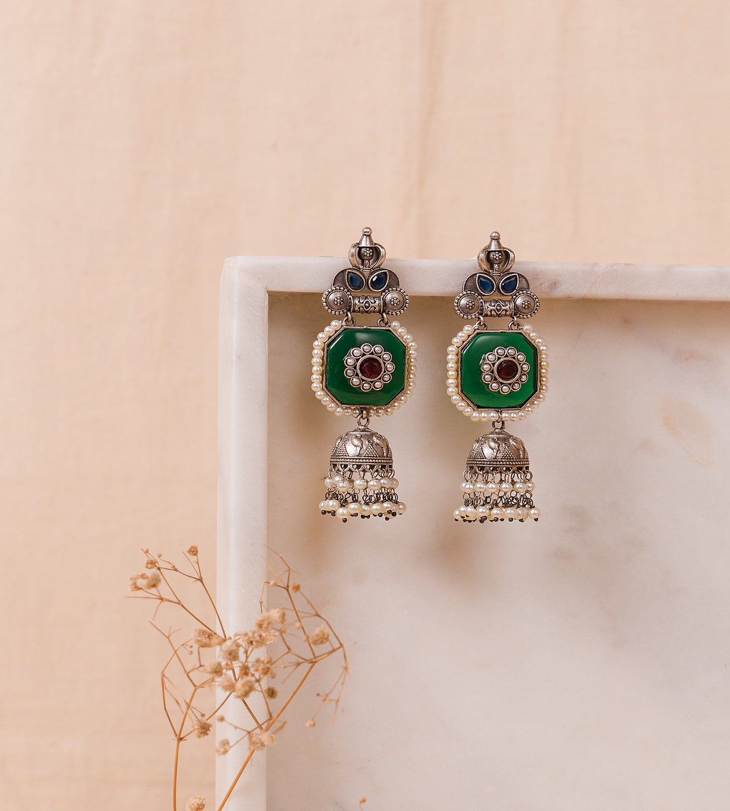 Stone Motif Earrings