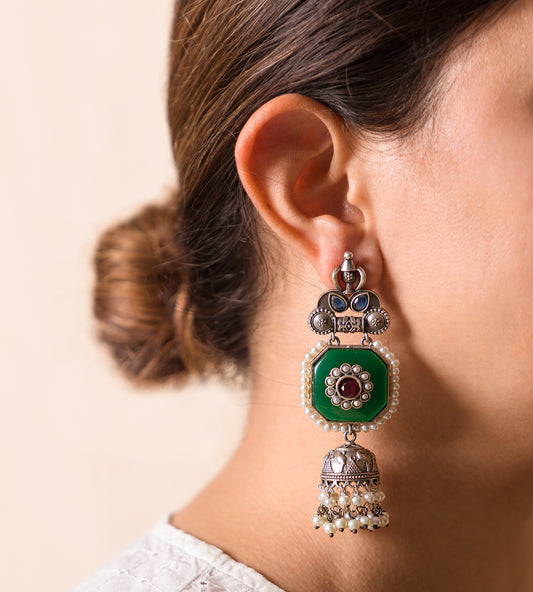 Stone Motif Earrings