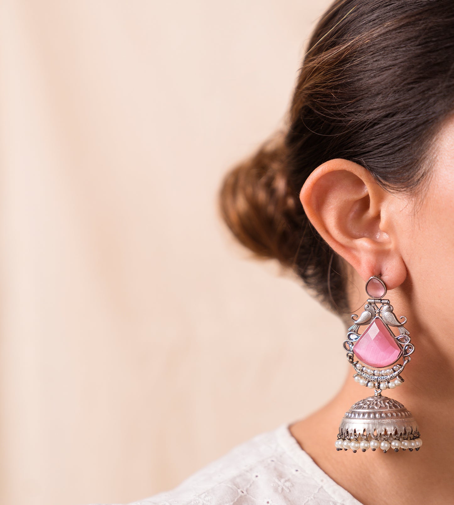 Pink Hexa Earrings