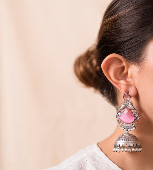 Pink Hexa Earrings