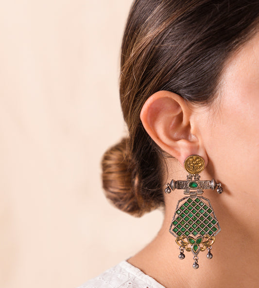Green Crystal Earrings
