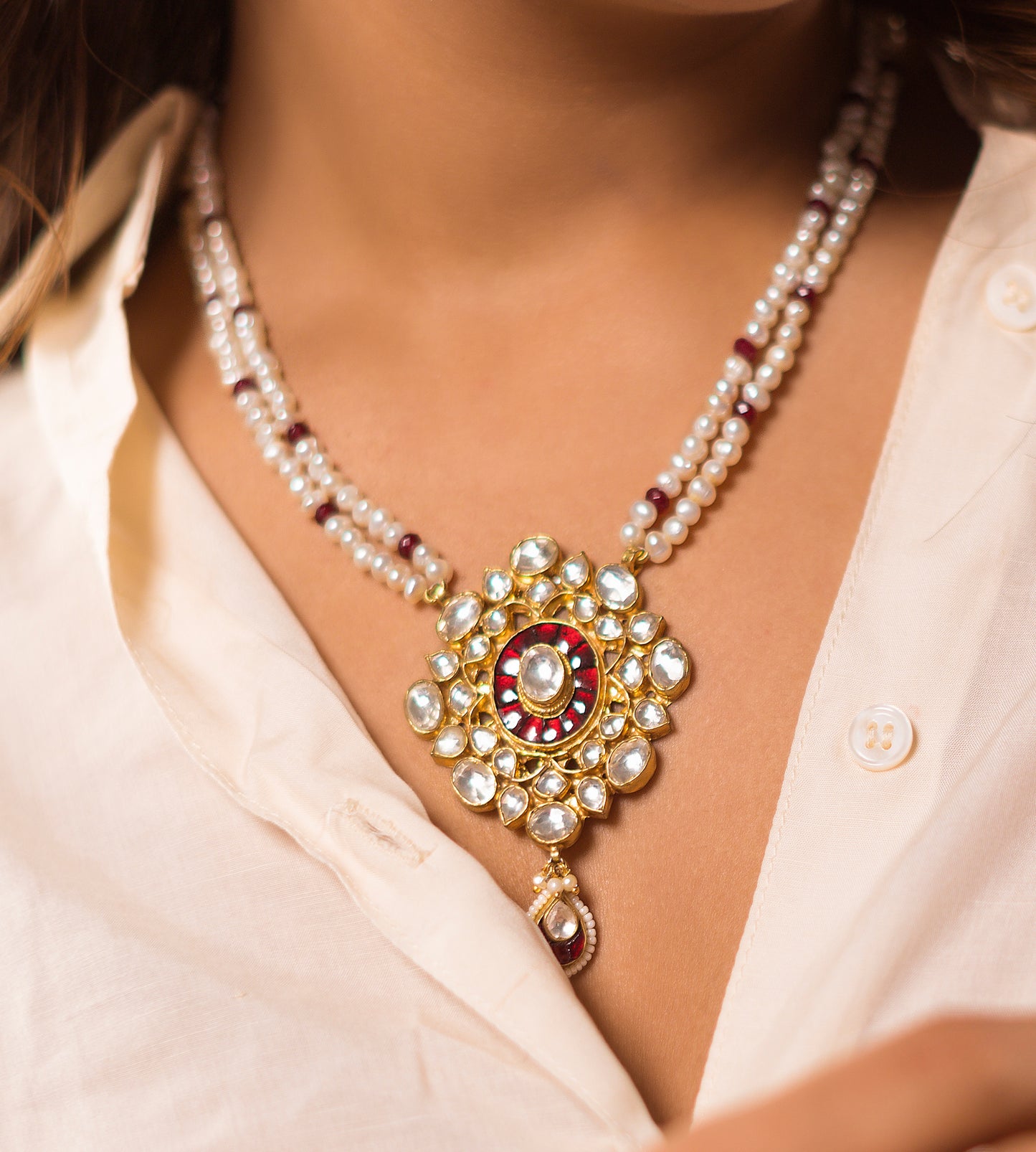 Ruby Jadau Necklace