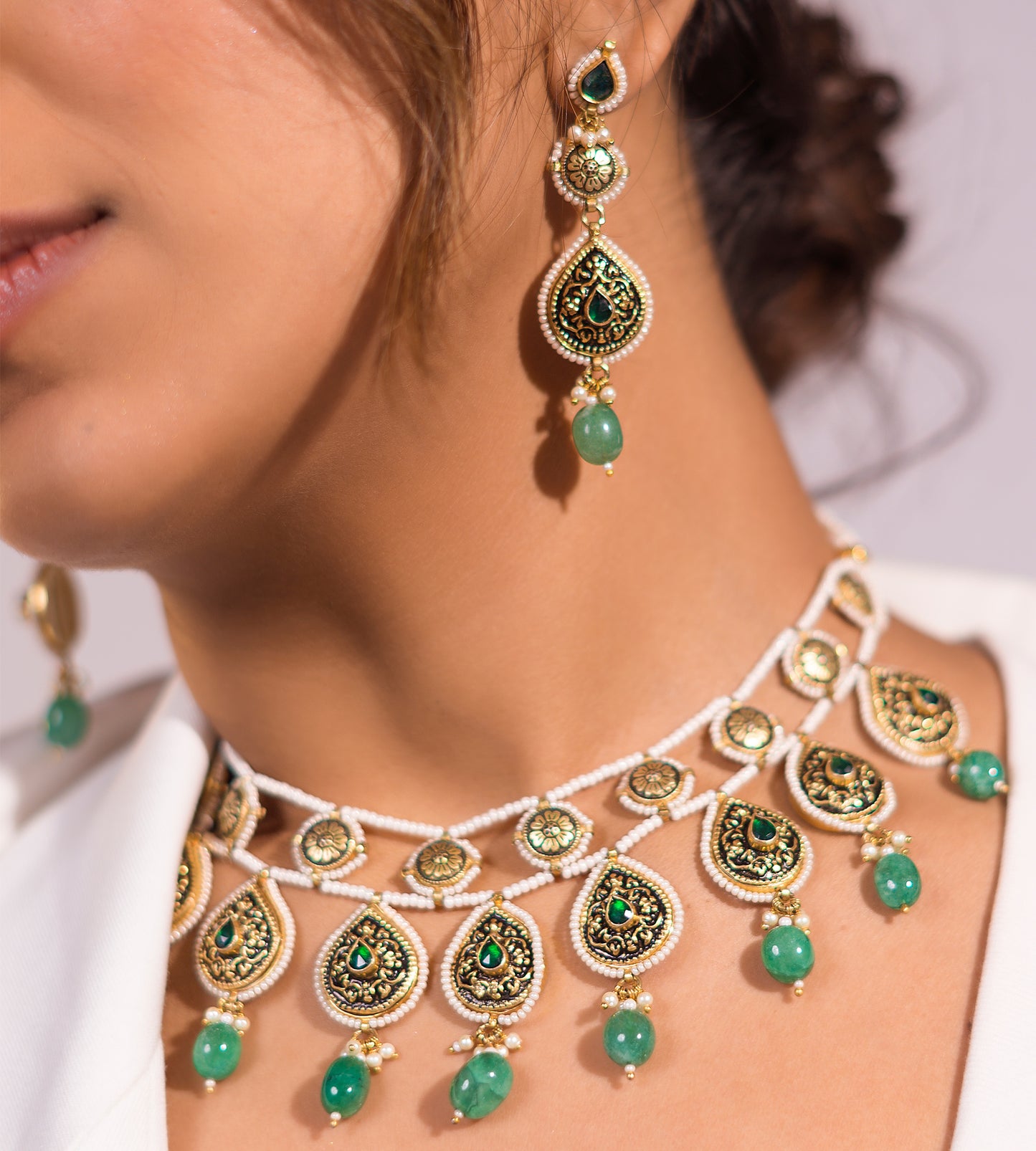 Vintage Green Necklace