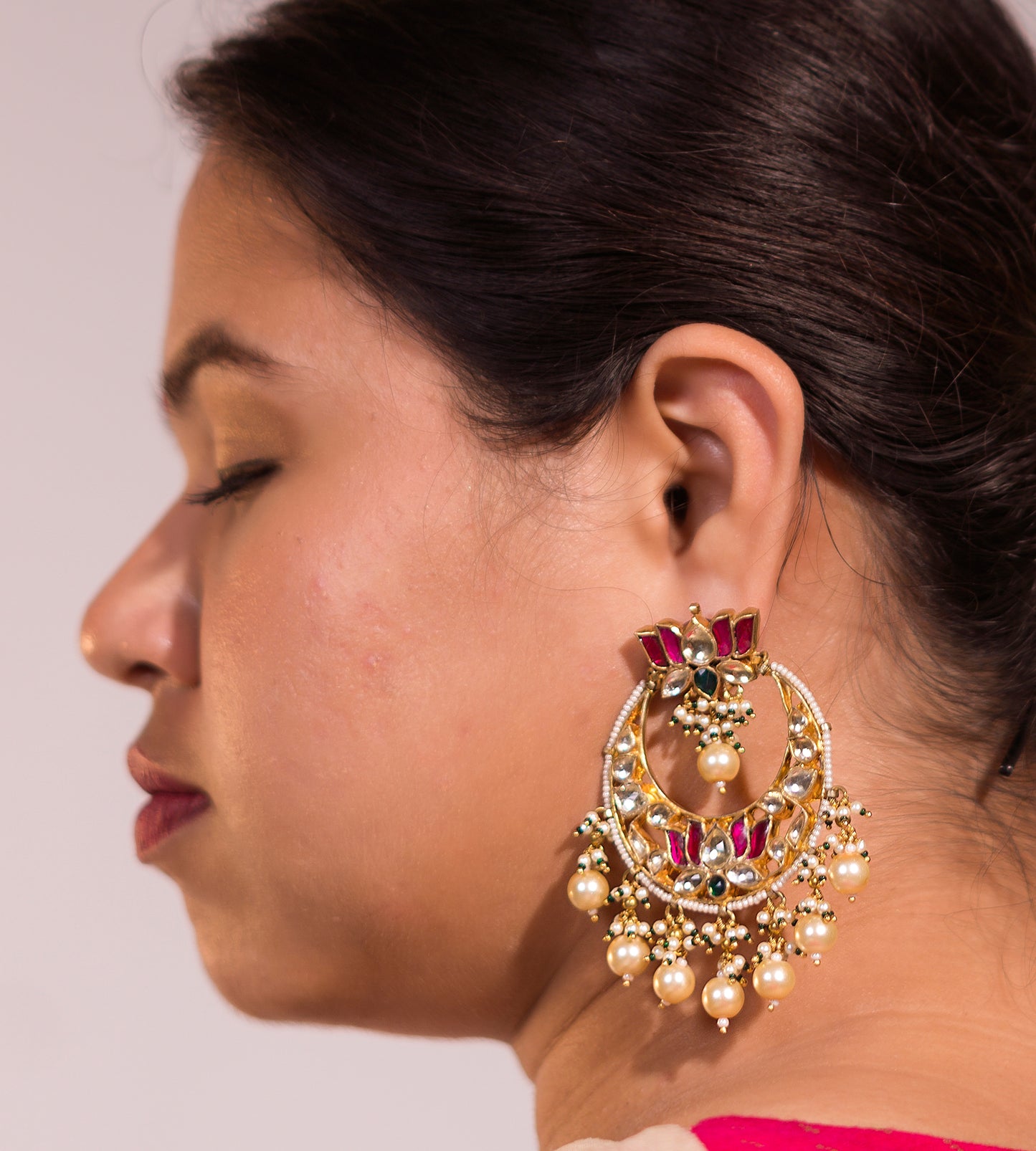 Lotus Chand Earrings