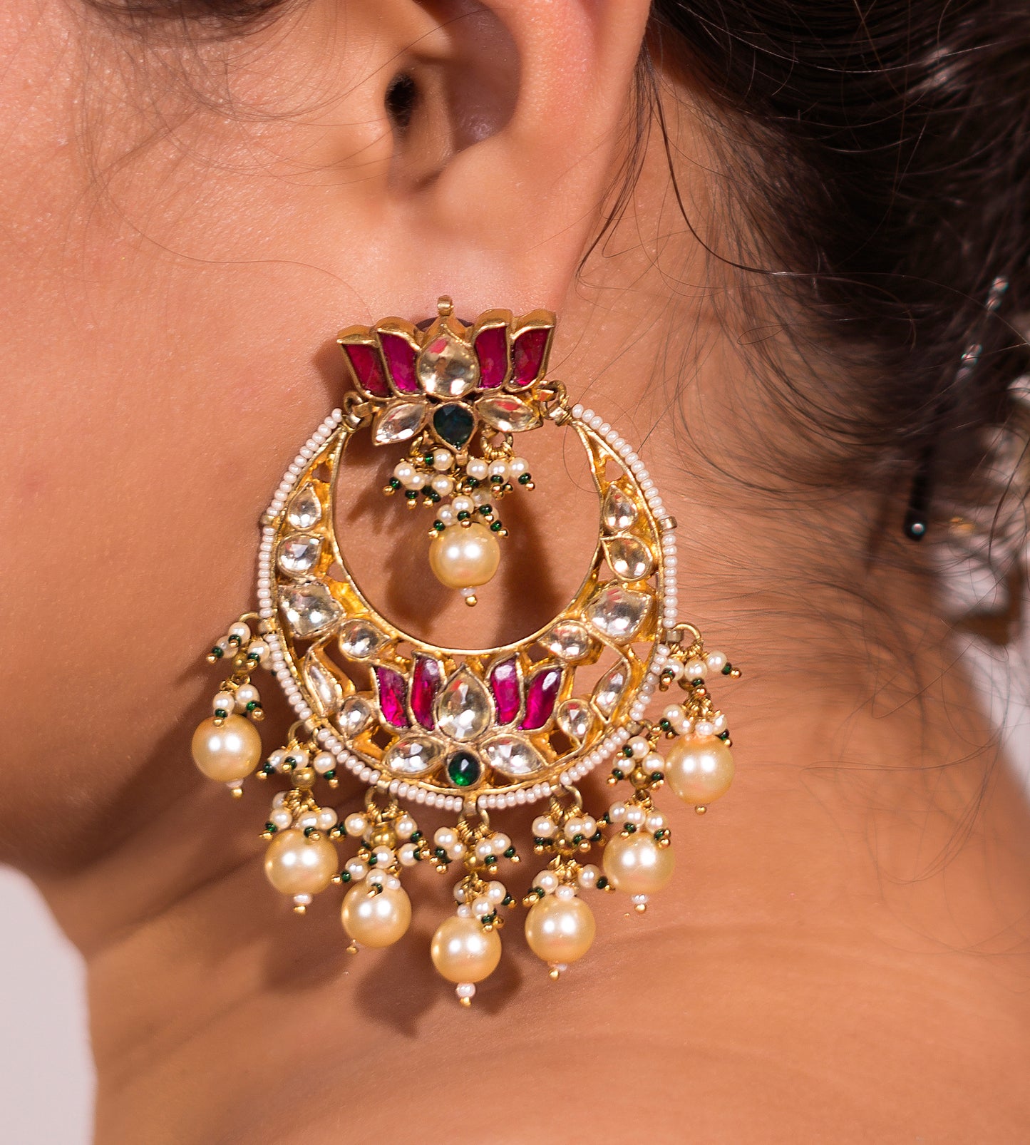 Lotus Chand Earrings