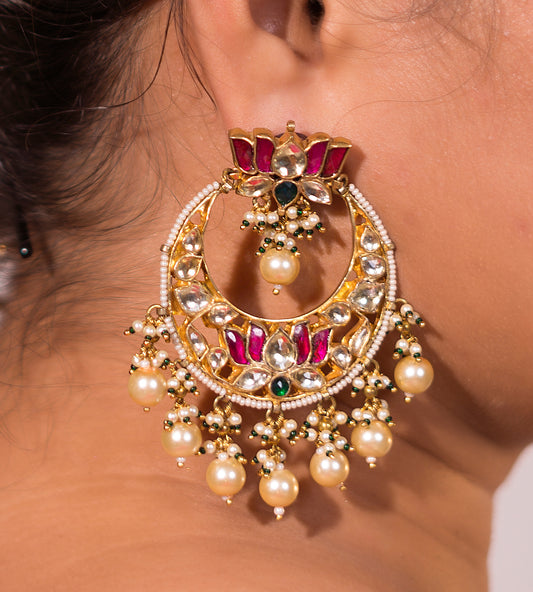 Lotus Chand Earrings