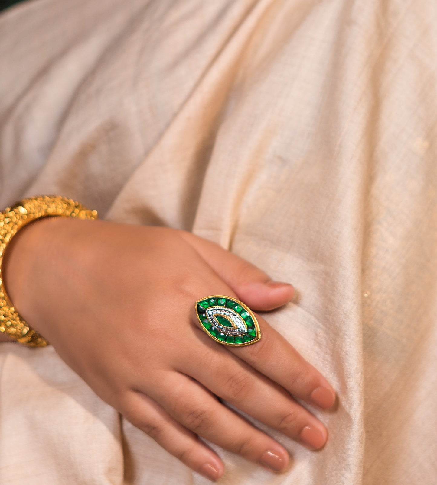 Green Leaf Ring