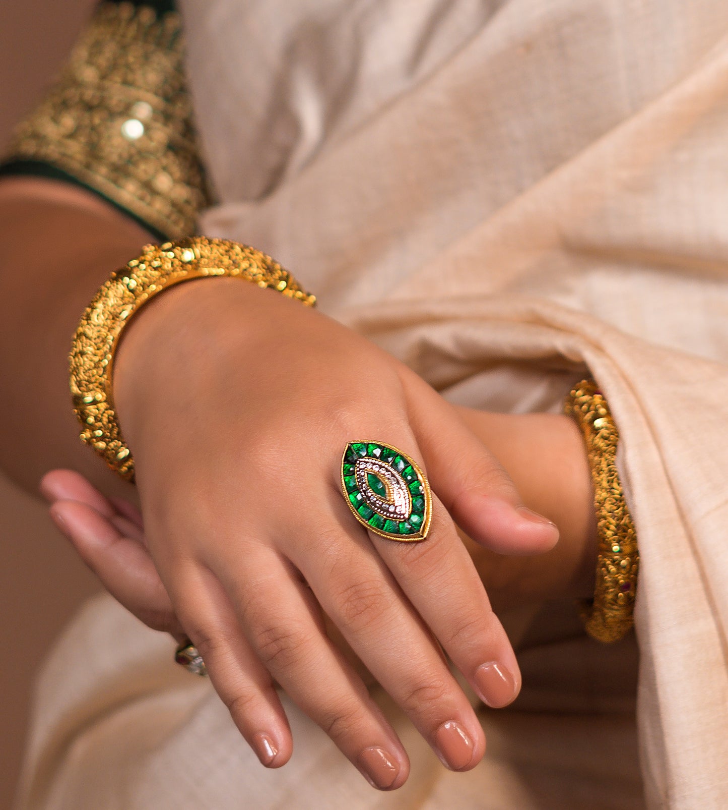 Green Leaf Ring