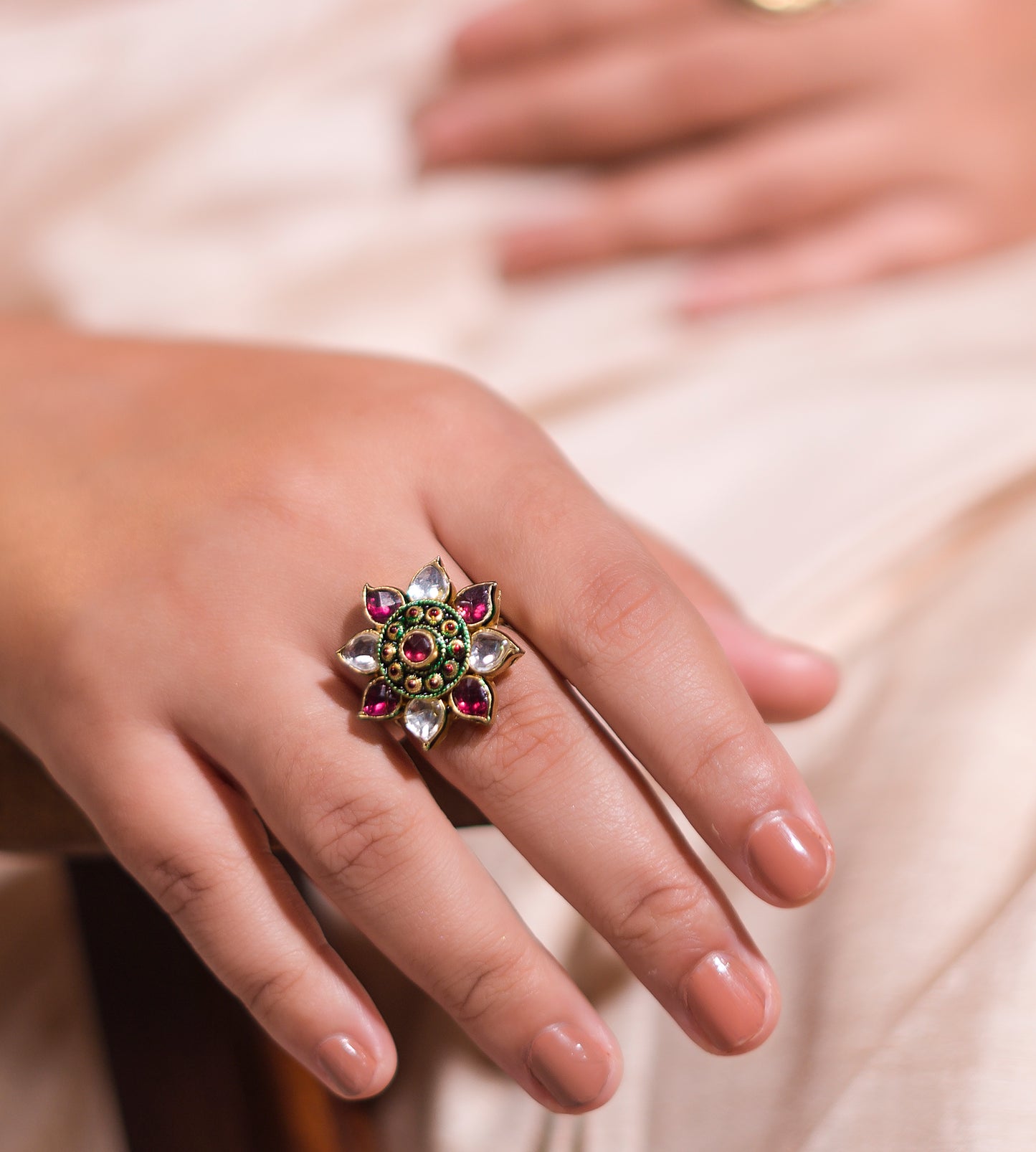 Sunflower Motif Ring