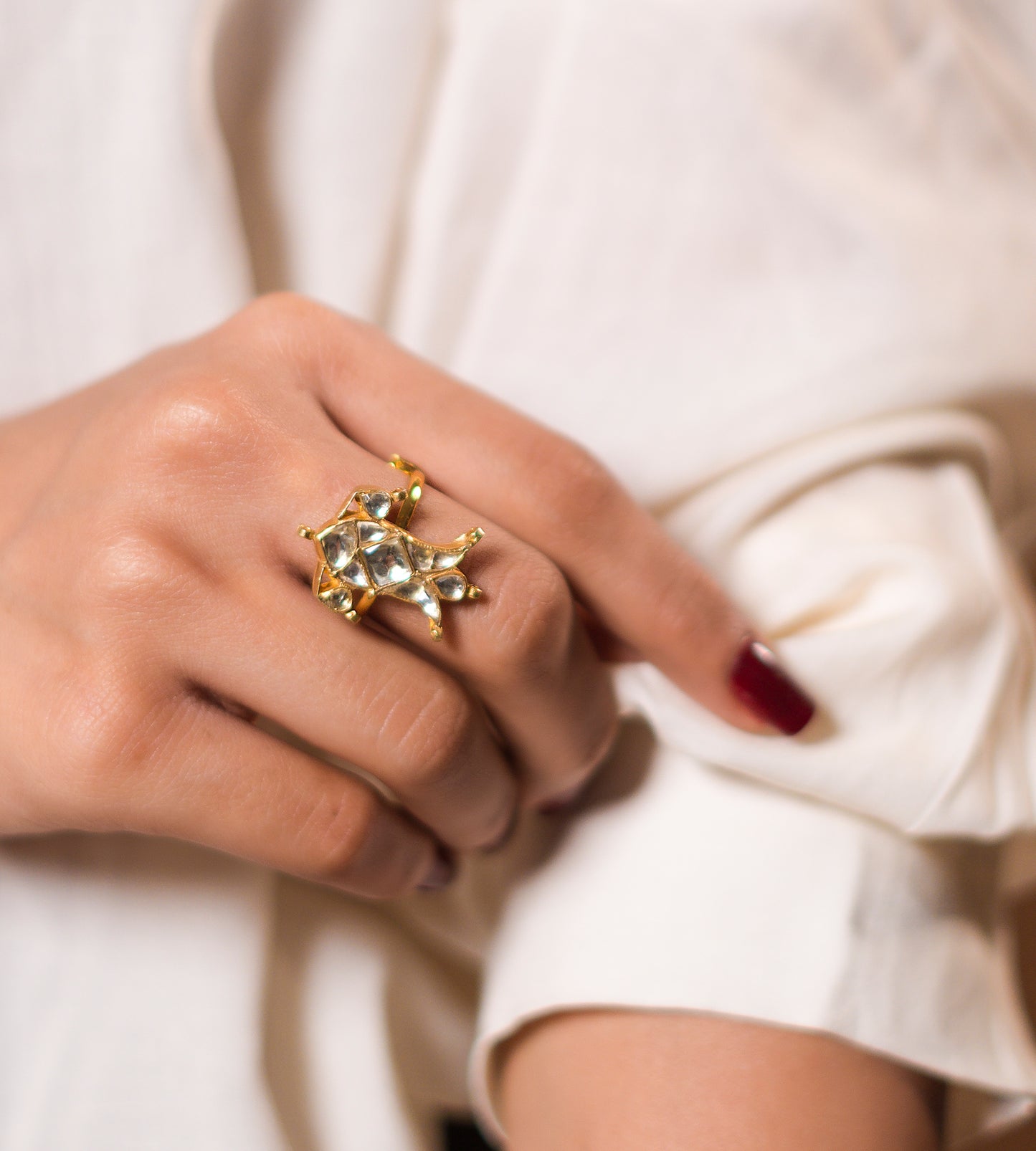 White Stone Rings