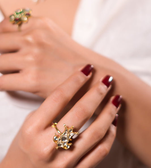 White Stone Rings